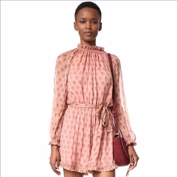 Zimmermann 100% Silk Karmic Stamp Ruffle Romper - Picture 3 of 9